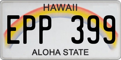 HI license plate EPP399