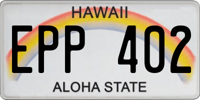 HI license plate EPP402