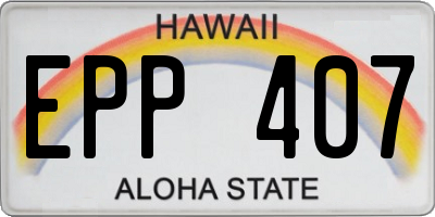HI license plate EPP407