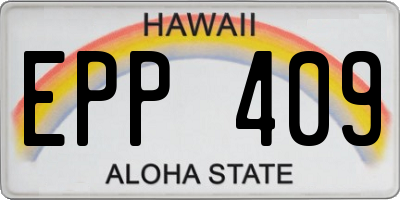 HI license plate EPP409