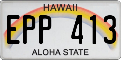 HI license plate EPP413