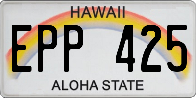 HI license plate EPP425