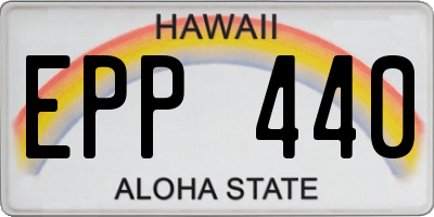 HI license plate EPP440