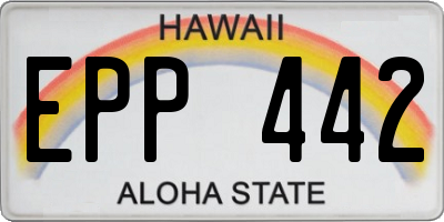 HI license plate EPP442
