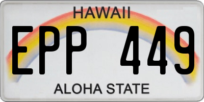 HI license plate EPP449
