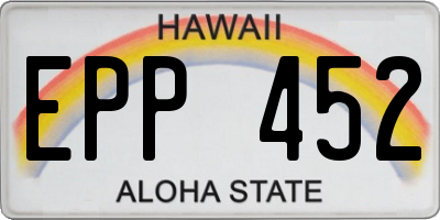 HI license plate EPP452