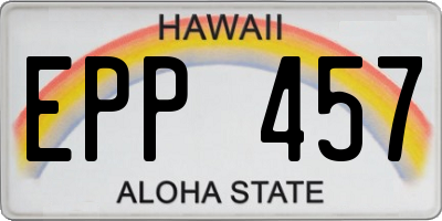 HI license plate EPP457