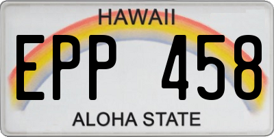 HI license plate EPP458
