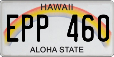 HI license plate EPP460