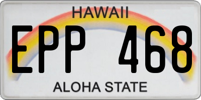 HI license plate EPP468