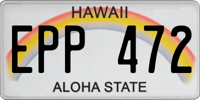 HI license plate EPP472