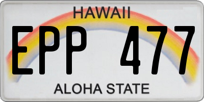 HI license plate EPP477