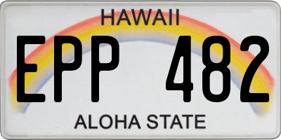 HI license plate EPP482