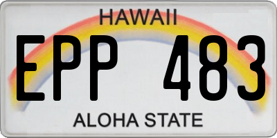 HI license plate EPP483