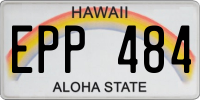 HI license plate EPP484
