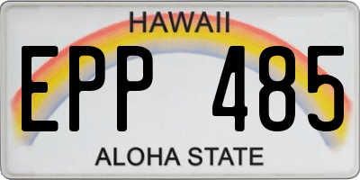 HI license plate EPP485
