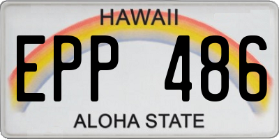 HI license plate EPP486