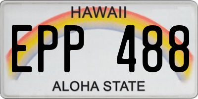 HI license plate EPP488
