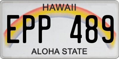 HI license plate EPP489