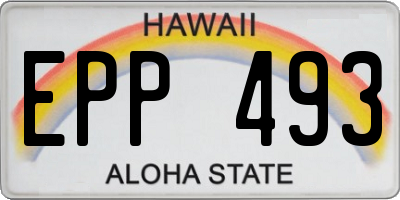 HI license plate EPP493