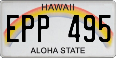 HI license plate EPP495