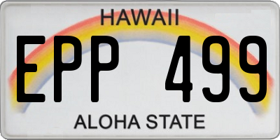 HI license plate EPP499
