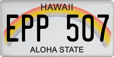 HI license plate EPP507