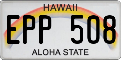 HI license plate EPP508