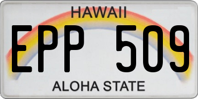 HI license plate EPP509