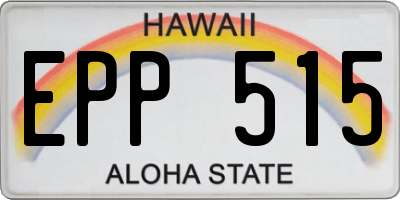 HI license plate EPP515