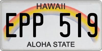 HI license plate EPP519
