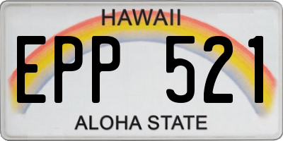 HI license plate EPP521