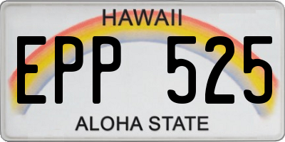HI license plate EPP525