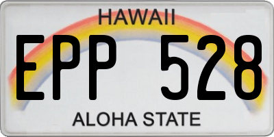 HI license plate EPP528