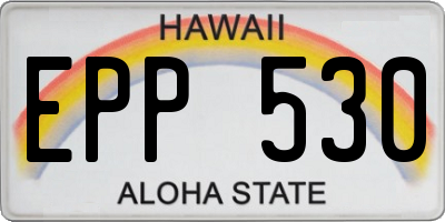 HI license plate EPP530