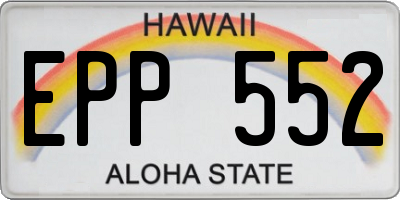HI license plate EPP552