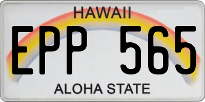 HI license plate EPP565