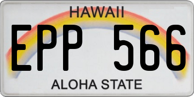 HI license plate EPP566