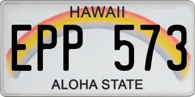 HI license plate EPP573