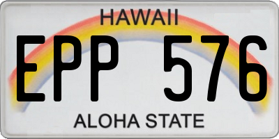 HI license plate EPP576