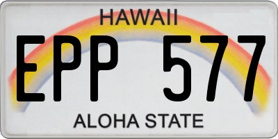 HI license plate EPP577
