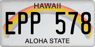 HI license plate EPP578