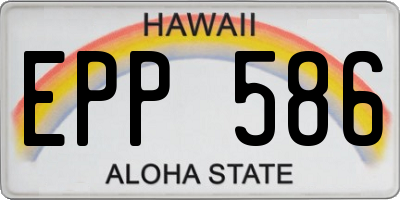 HI license plate EPP586