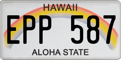 HI license plate EPP587