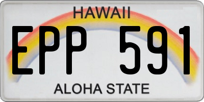 HI license plate EPP591