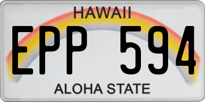 HI license plate EPP594