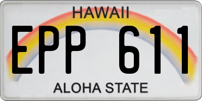 HI license plate EPP611