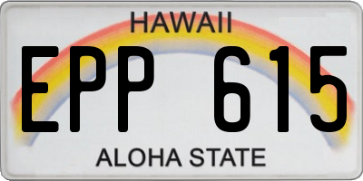 HI license plate EPP615