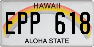 HI license plate EPP618