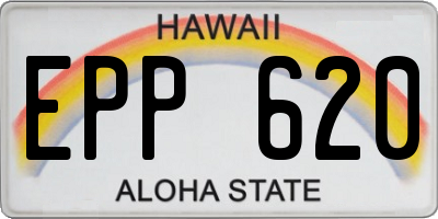 HI license plate EPP620